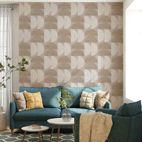 Semi-circle pattern in woven texture design

