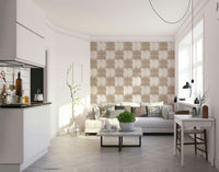 Abstract linen print geometric wallpaper

