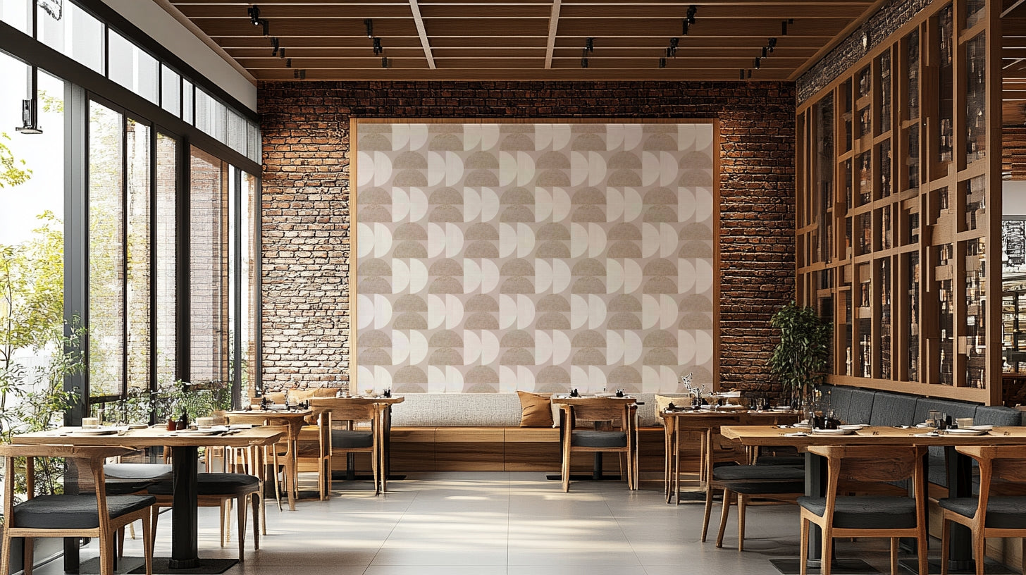 Soft textured arc design for walls

