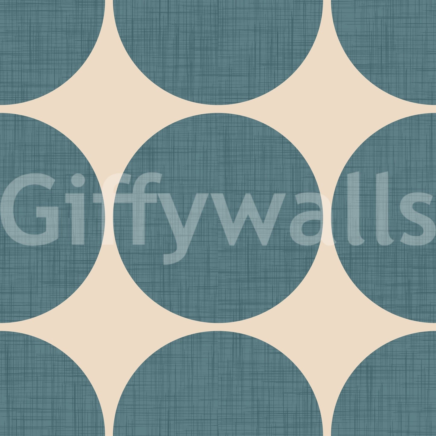 Retro-inspired teal polka dot design with a textured surface for added depth