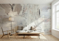 Textured Tones Wall Mural — artistic blend of neutral tones and tactile surface effects.