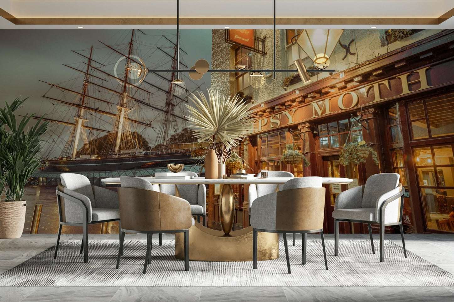 London architecture mural

