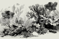 The Aquarium - Black & Cream Wall Mural