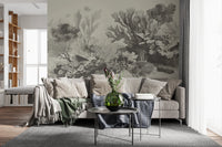 The Aquarium - Greige Wall Mural