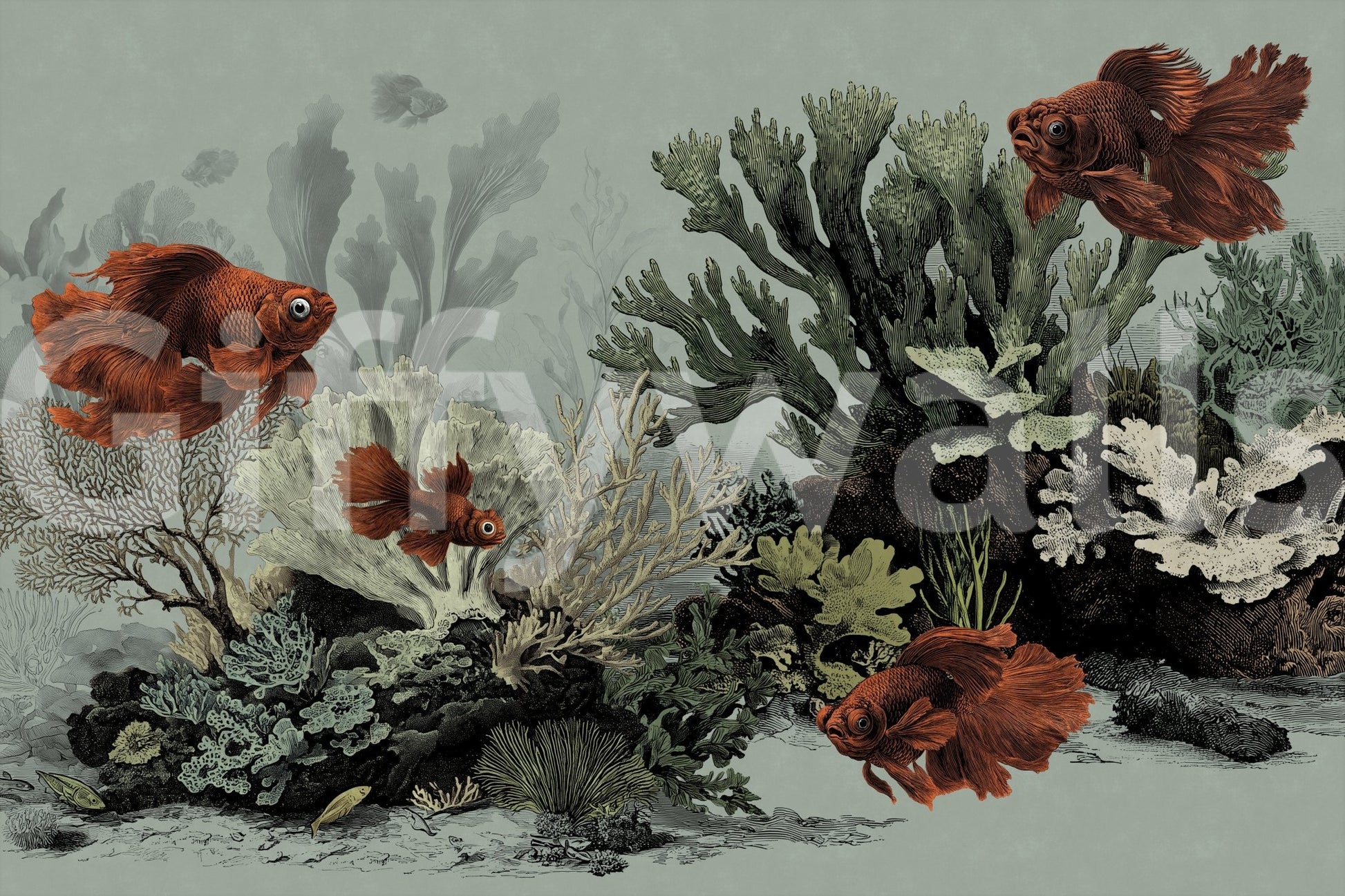 The Aquarium - Seafoam Wall Mural