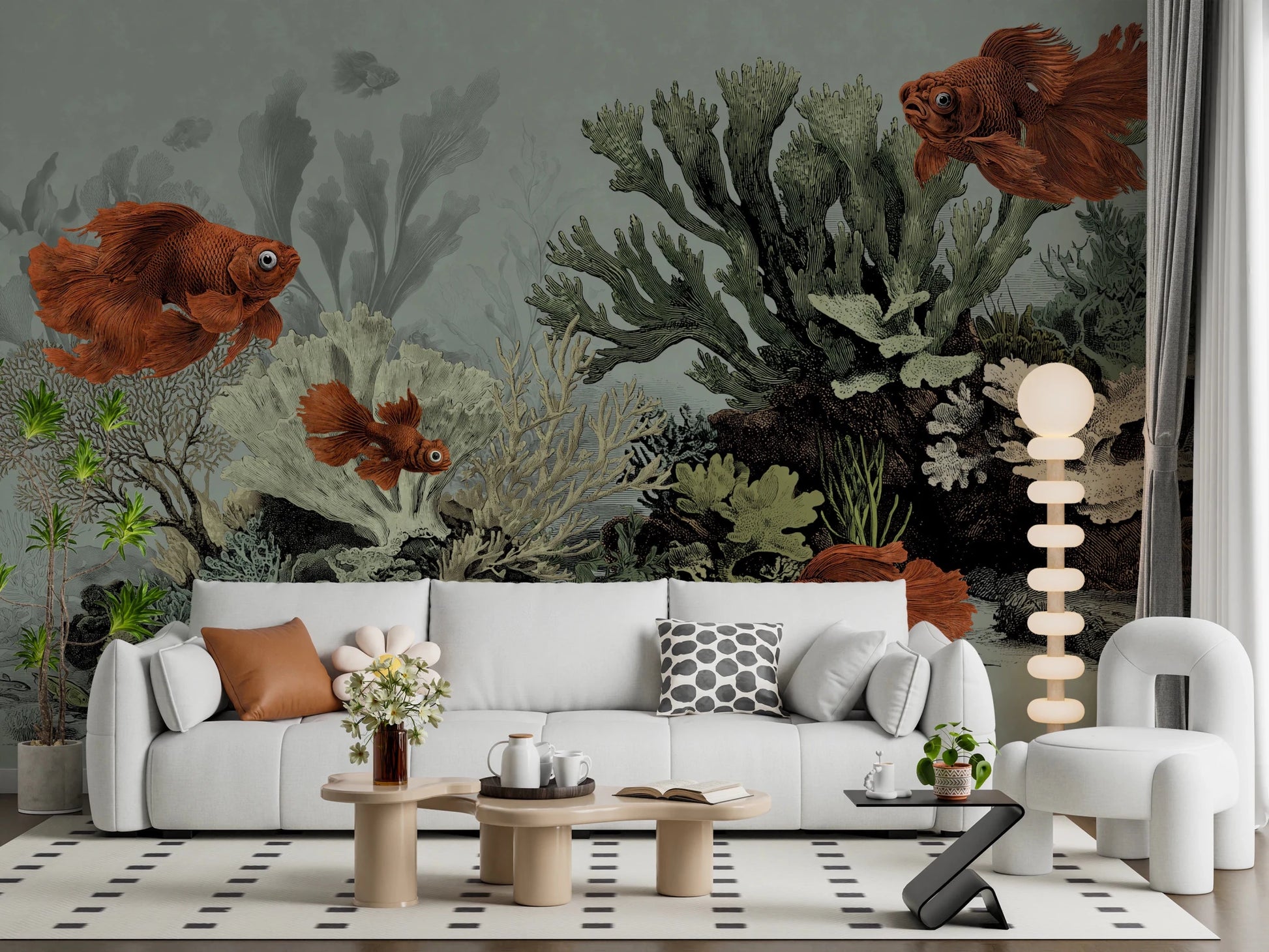 The Aquarium - Seafoam Wall Mural