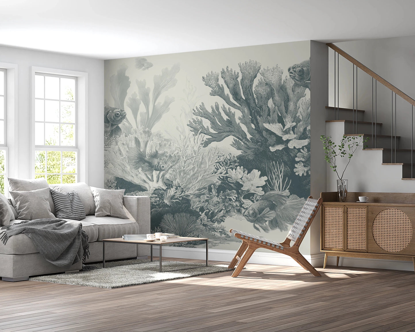 The Aquarium - Teal Wall Mural