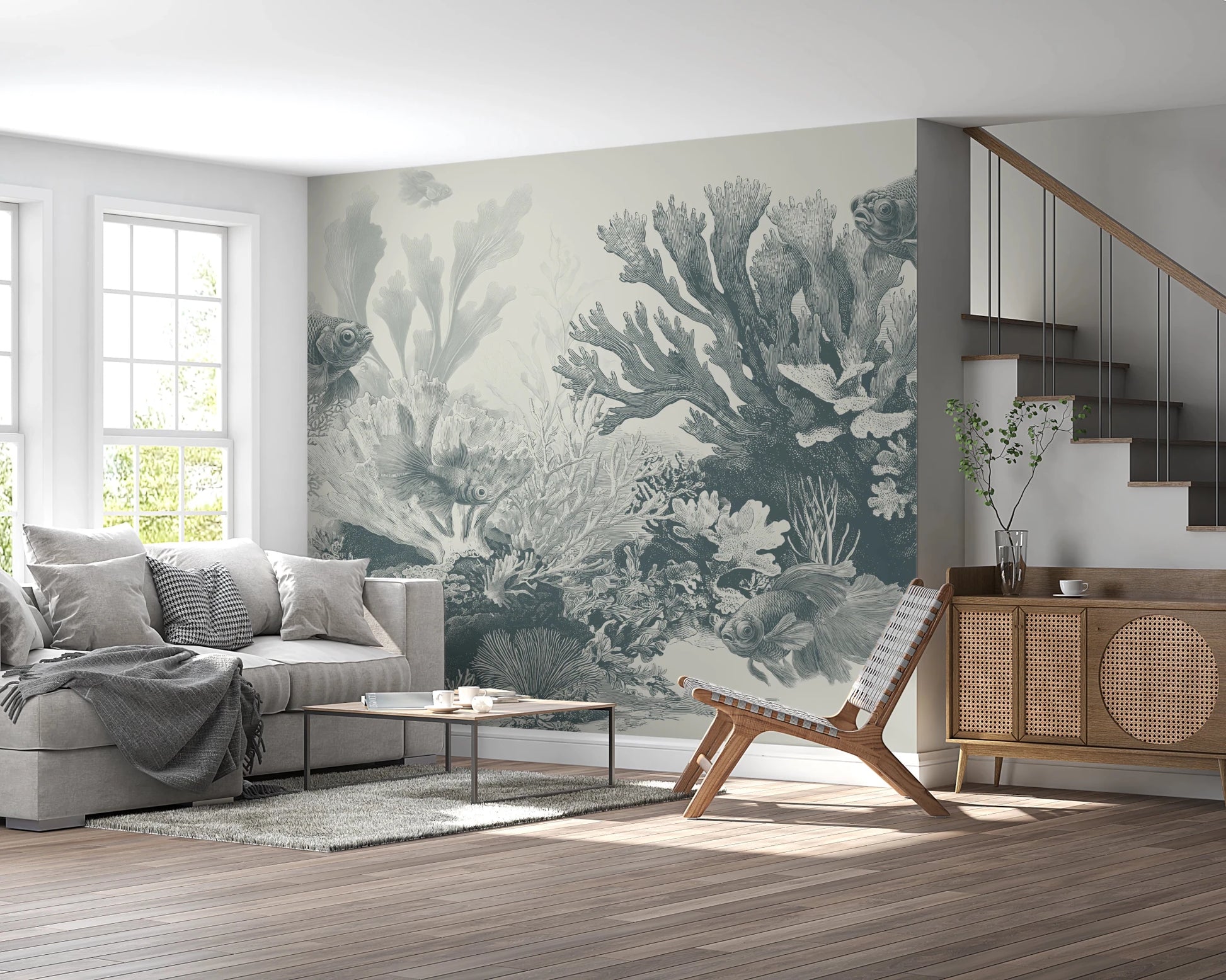 The Aquarium - Teal Wall Mural