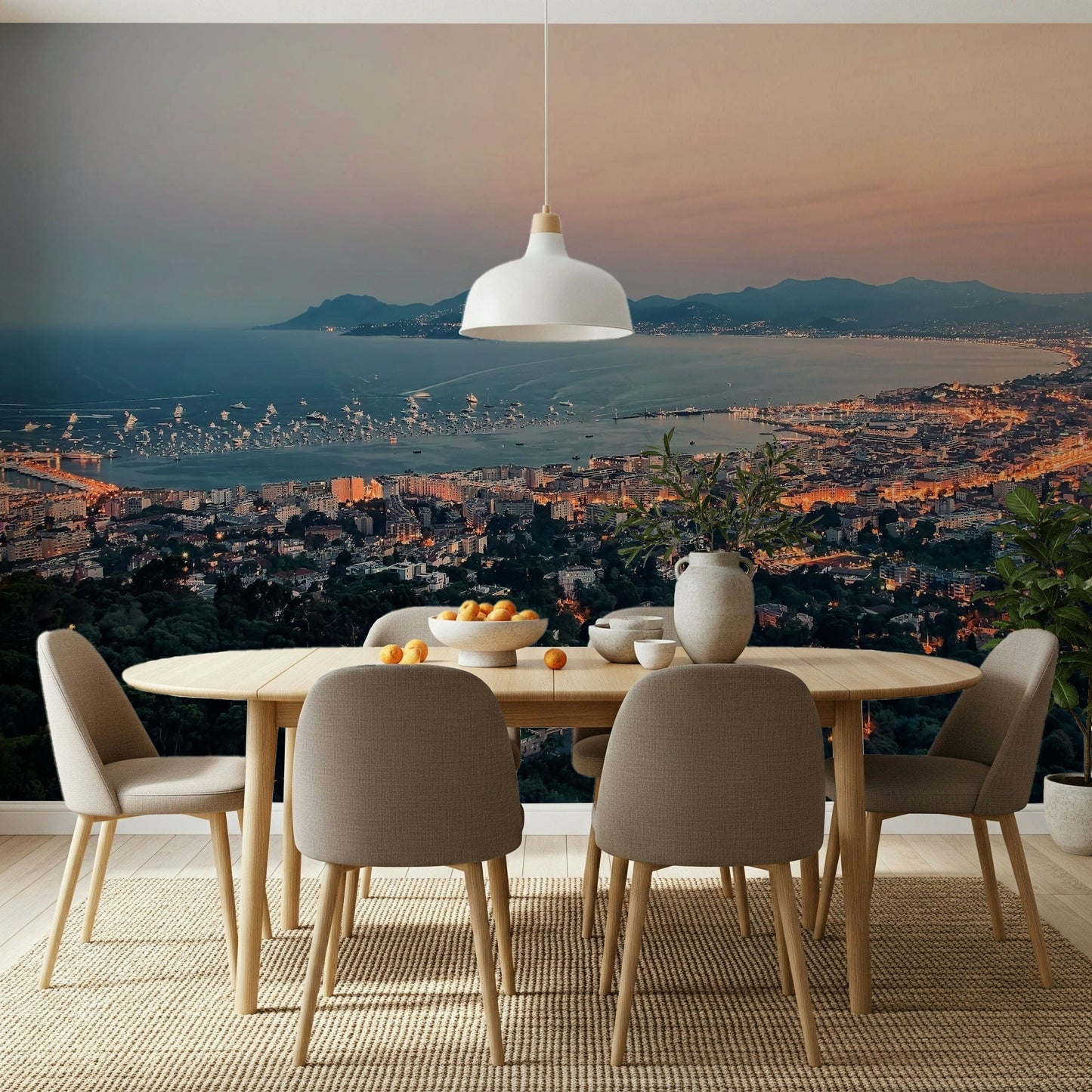 Elegant Bay of Cannes wallpaper showing sky cloud patterns and natural coast