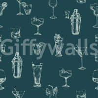 Contemporary cocktail wallpaper for lounge areas

