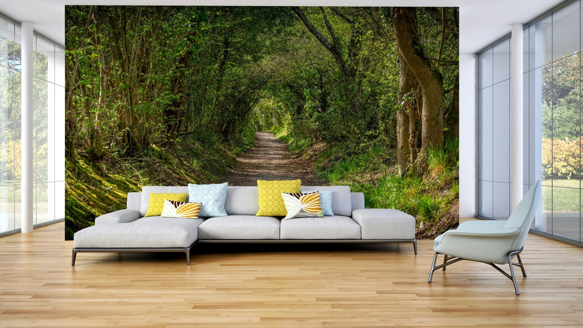 Overgrown or rustic pathway.

