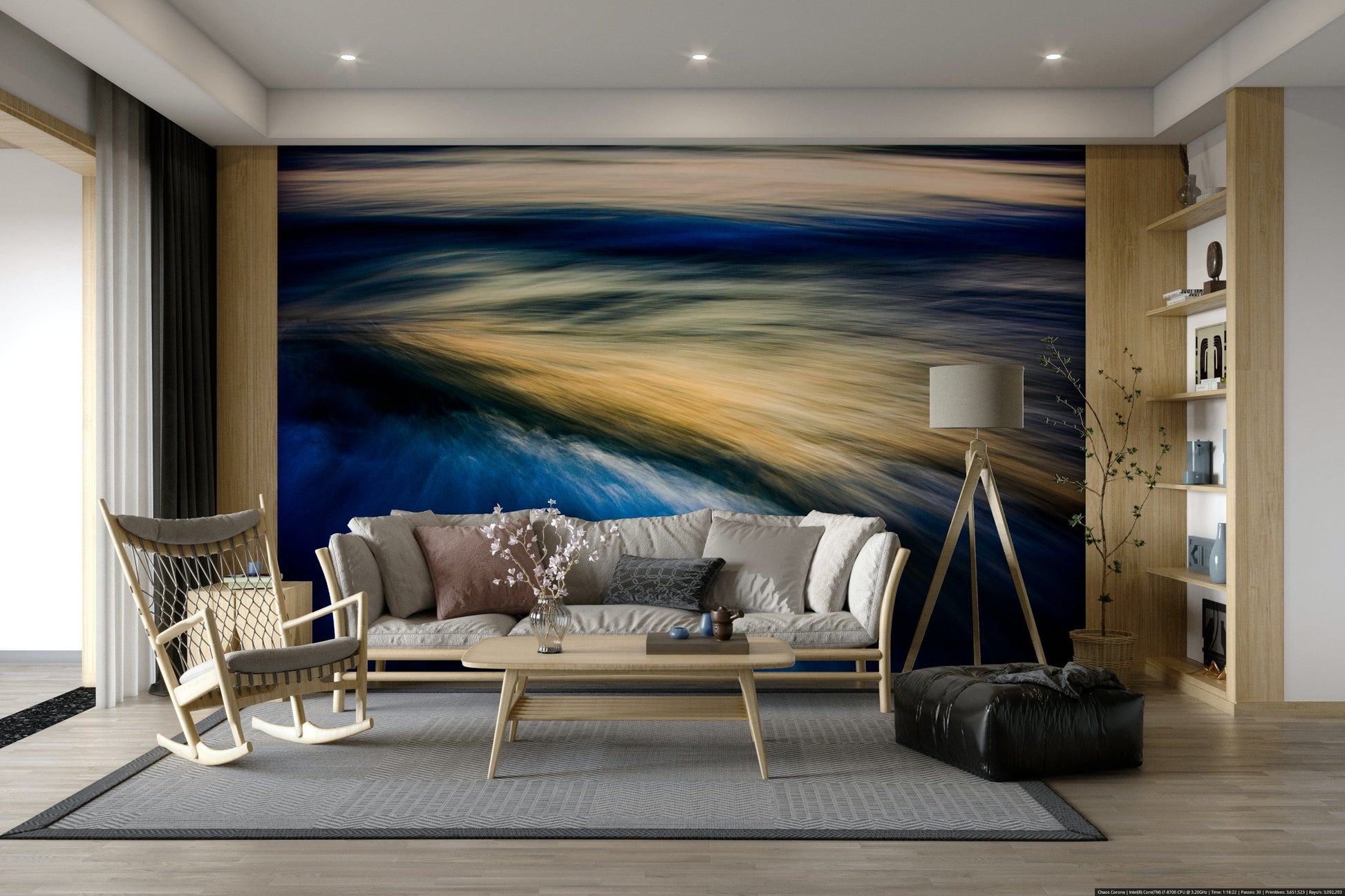 A classic wave design wallpaper for walls.

