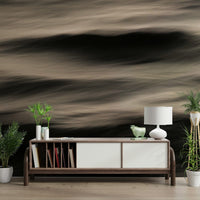 A beautiful abstract wave wallpaper mural for a modern home.


