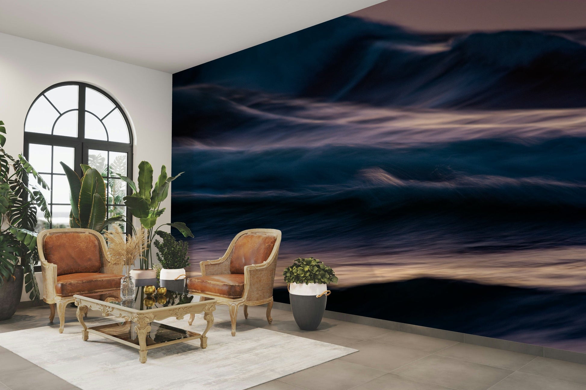A classic wave design wallpaper for walls.

