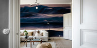 A contemplative wave texture wallpaper mural for a feature wall.

