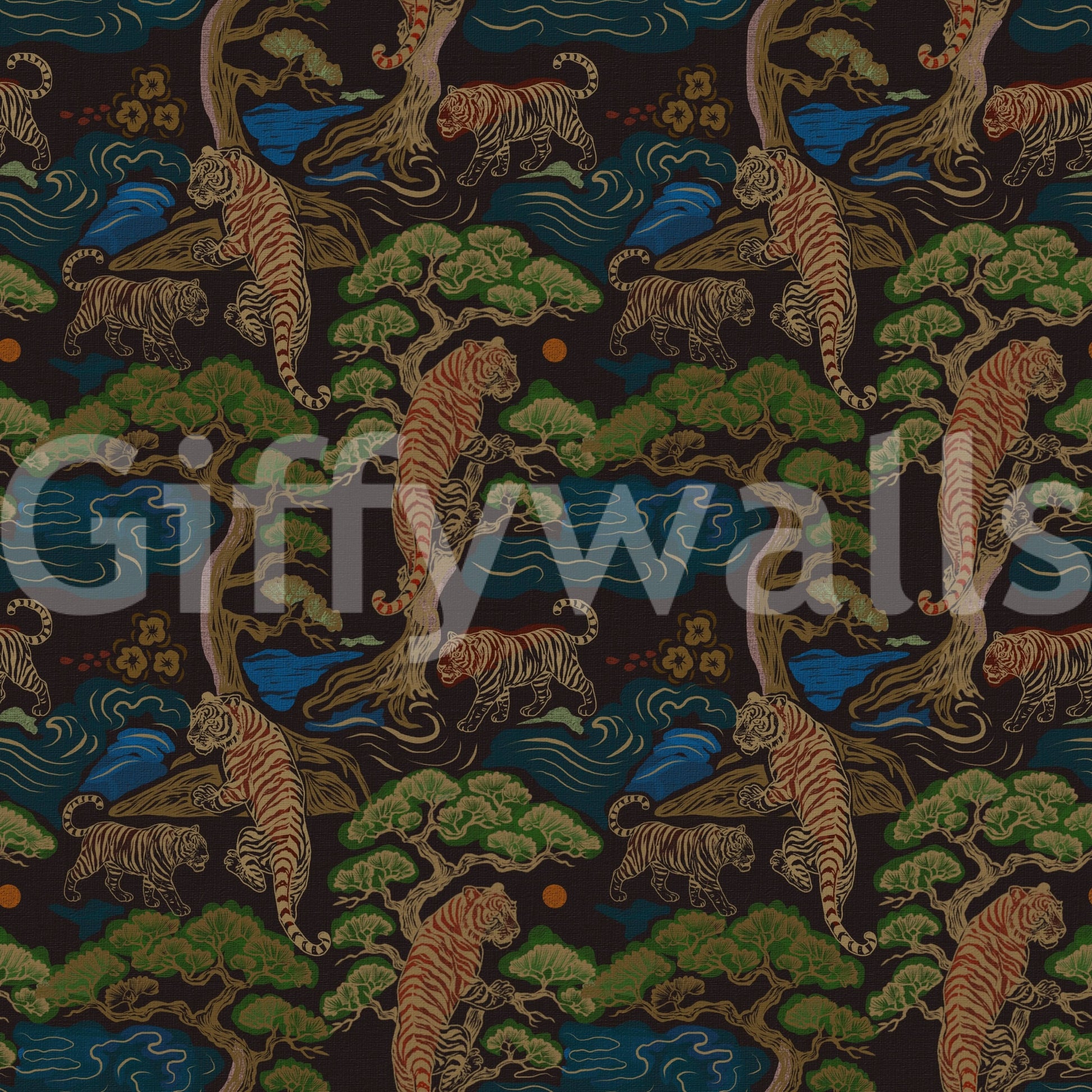 Whispers of the Tiger Grove graceful wallpaper

