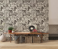 Classic floral wallpaper with tile block arrangement