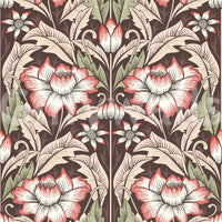 Timeless Garden – Rustic Red Wallpaper⁠