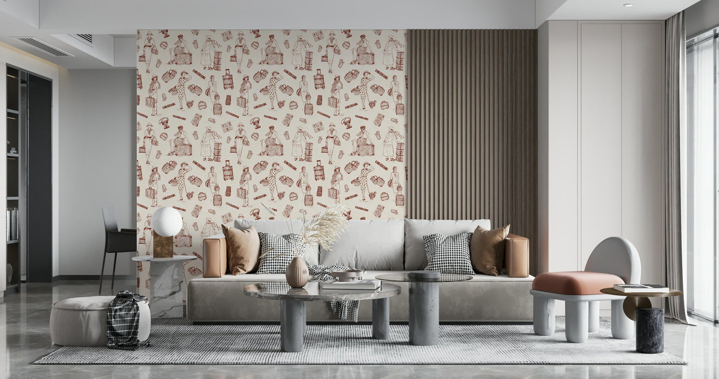 Decorative wallpaper inspired by timeless stories and intricate hand-drawn imagery.