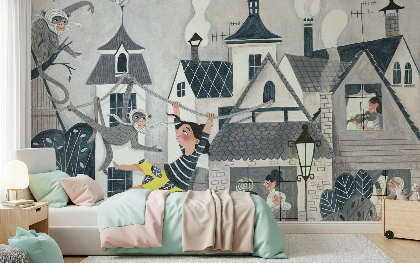 Town Swing Adventure Wall Mural -2663434