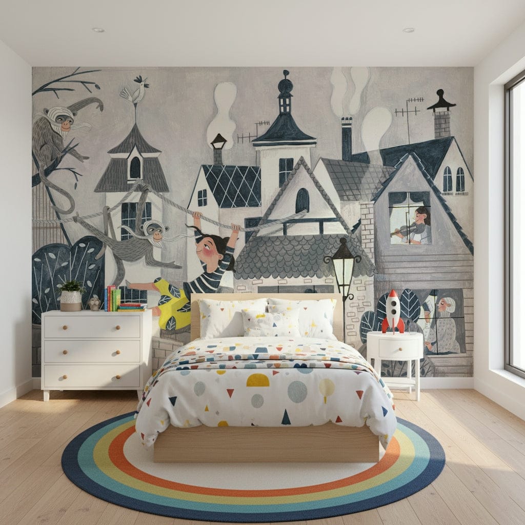 Town Swing Adventure Wall Mural -2663434