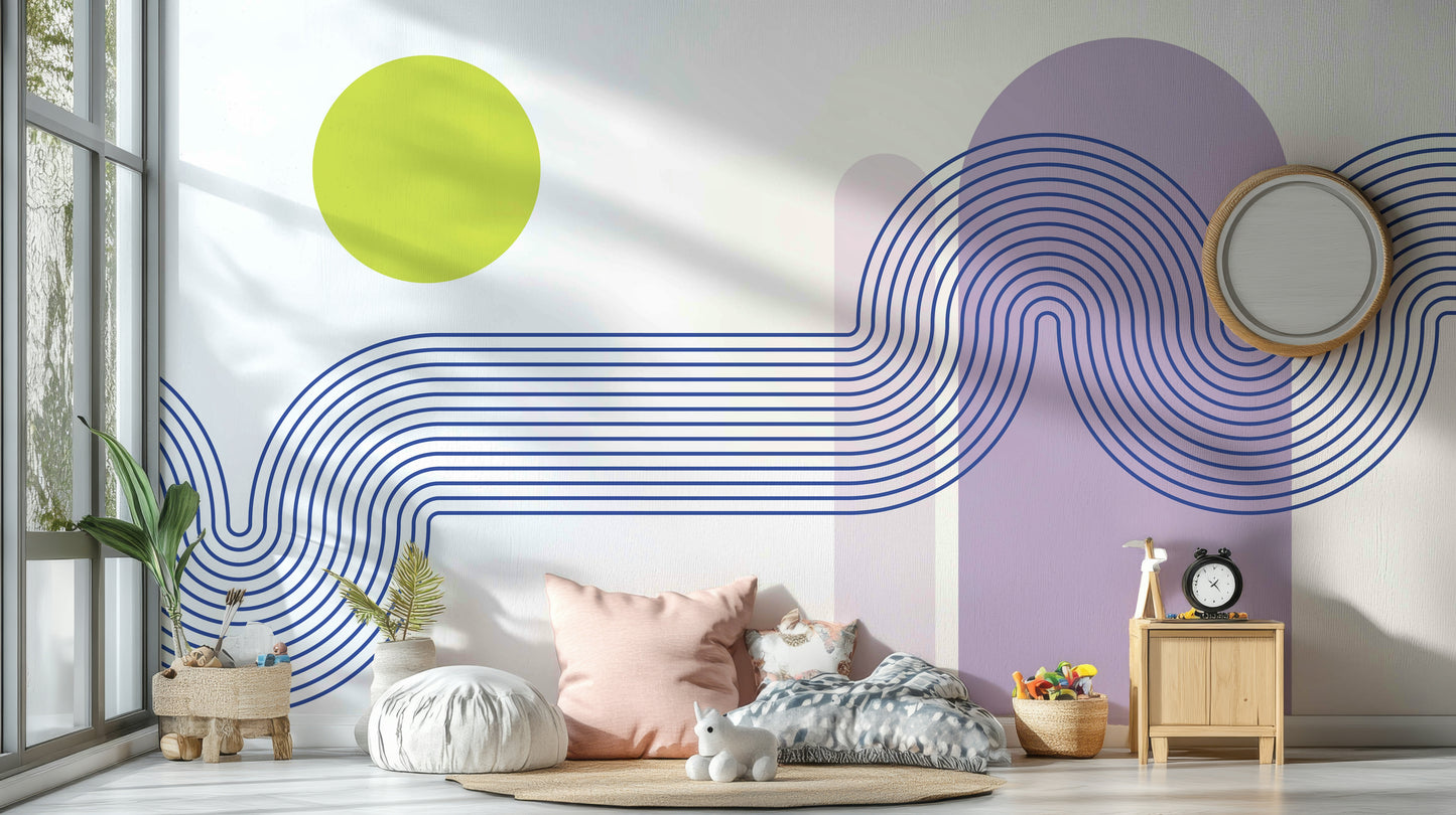 Minimalist Tranquil Curves Wall Mural

