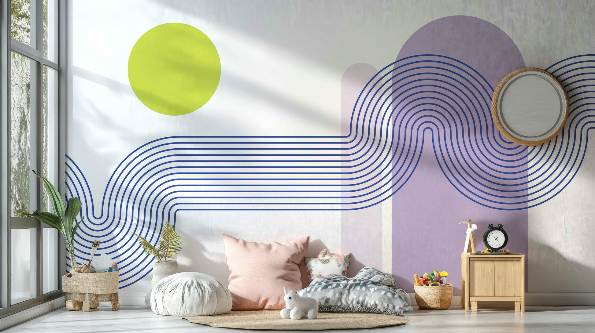 Minimalist Tranquil Curves Wall Mural

