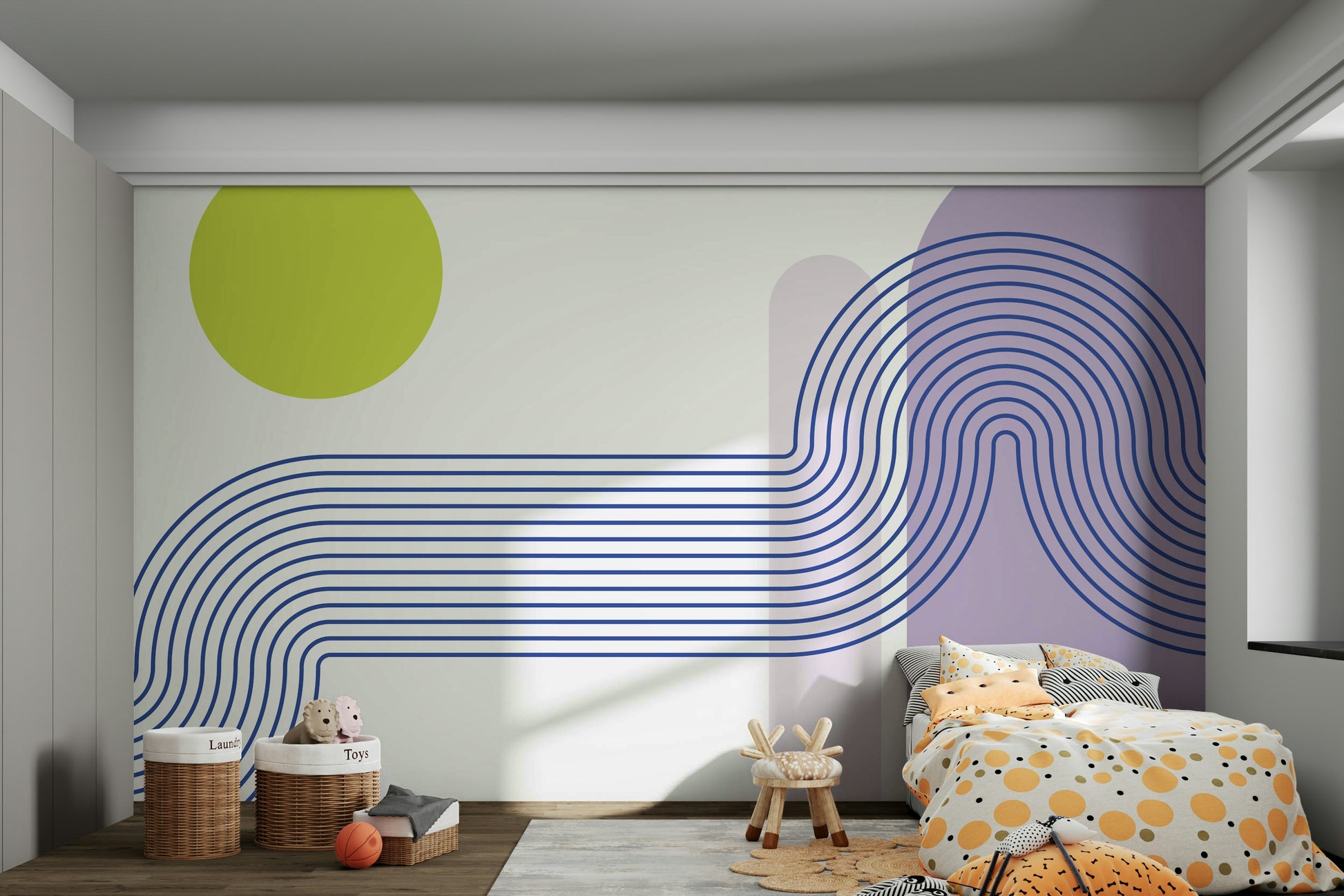 Abstract Tranquil Curves Wall Art Design

