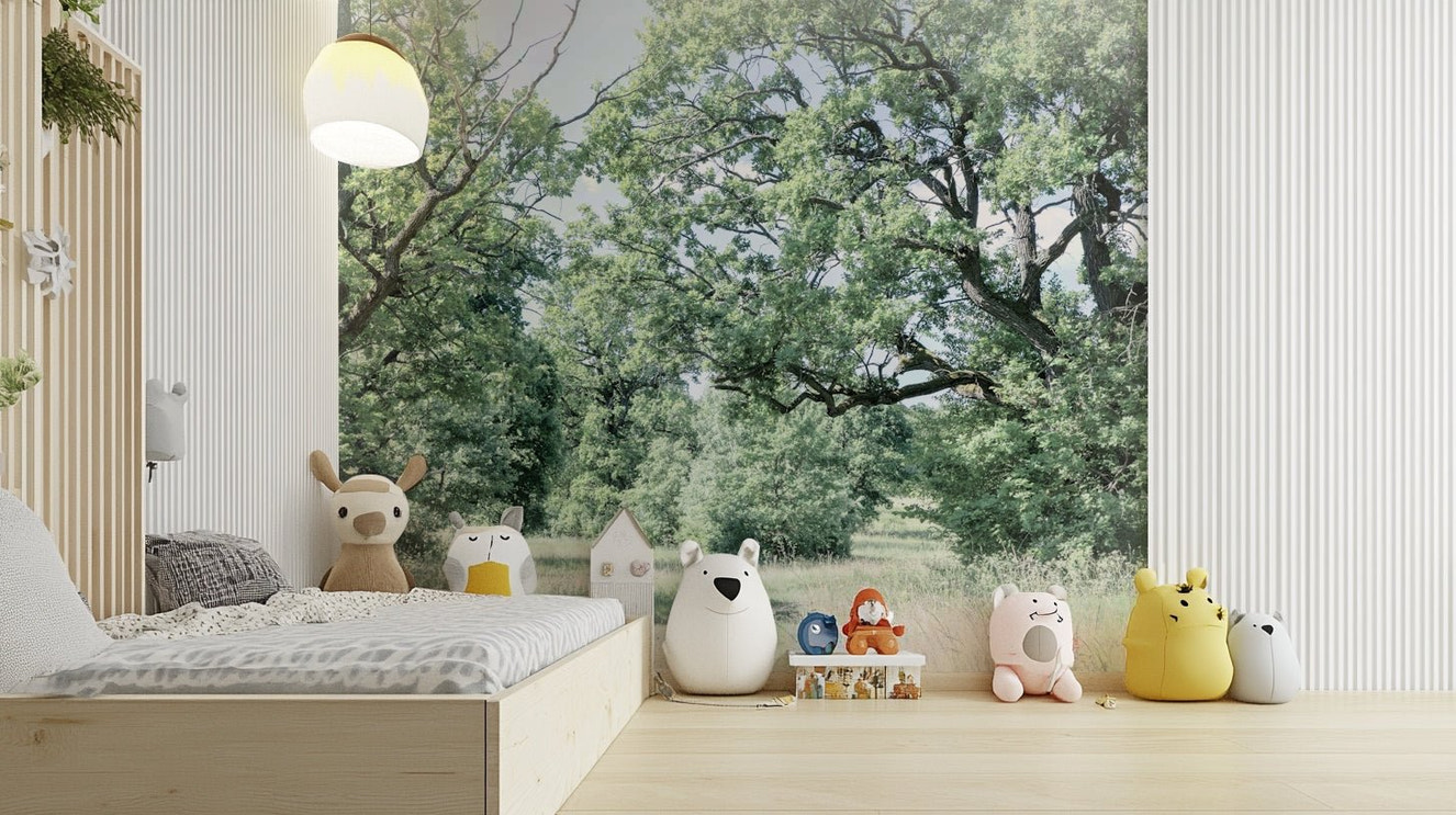 Lush greenery mural wallpaper
