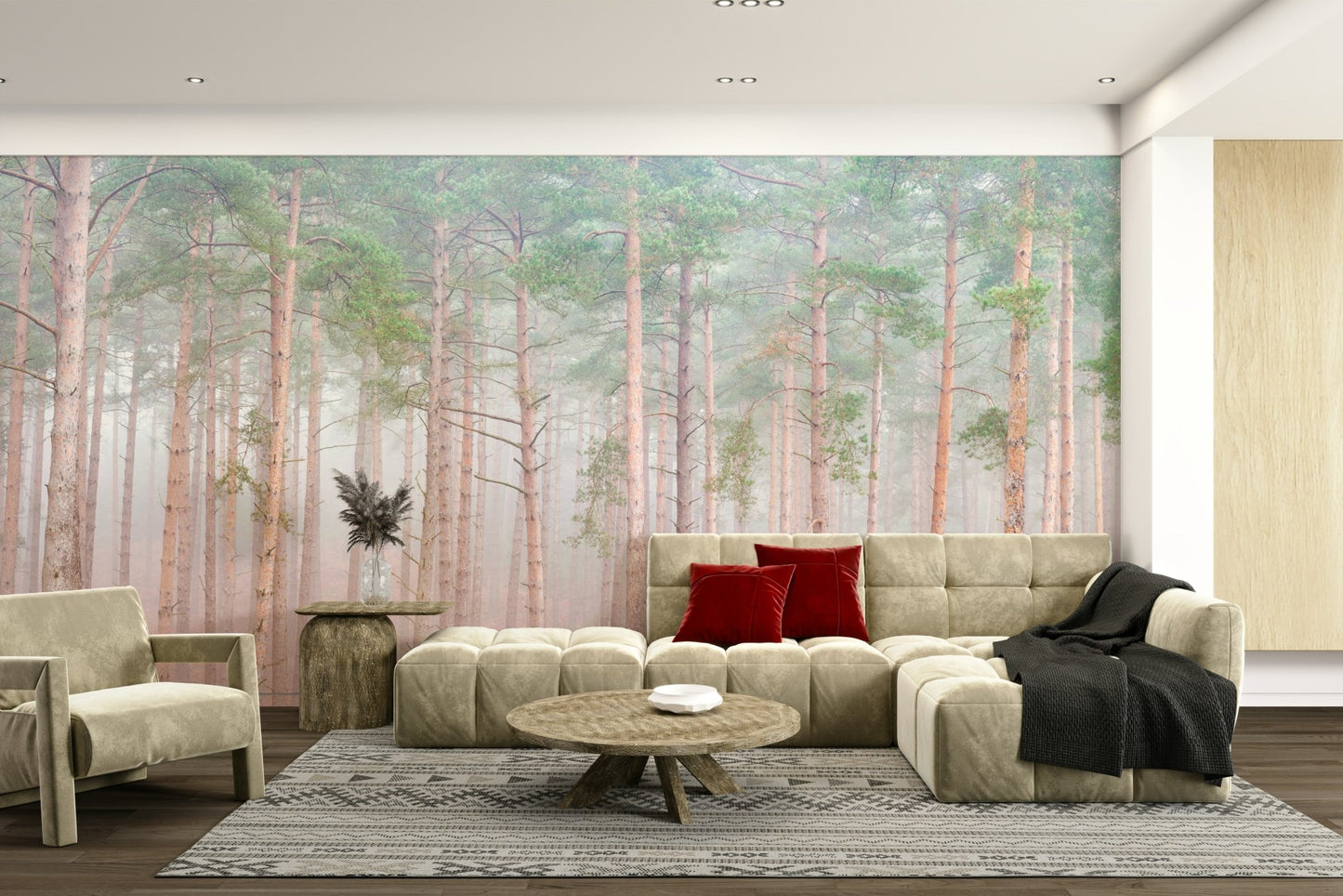 Peaceful forest scene.

