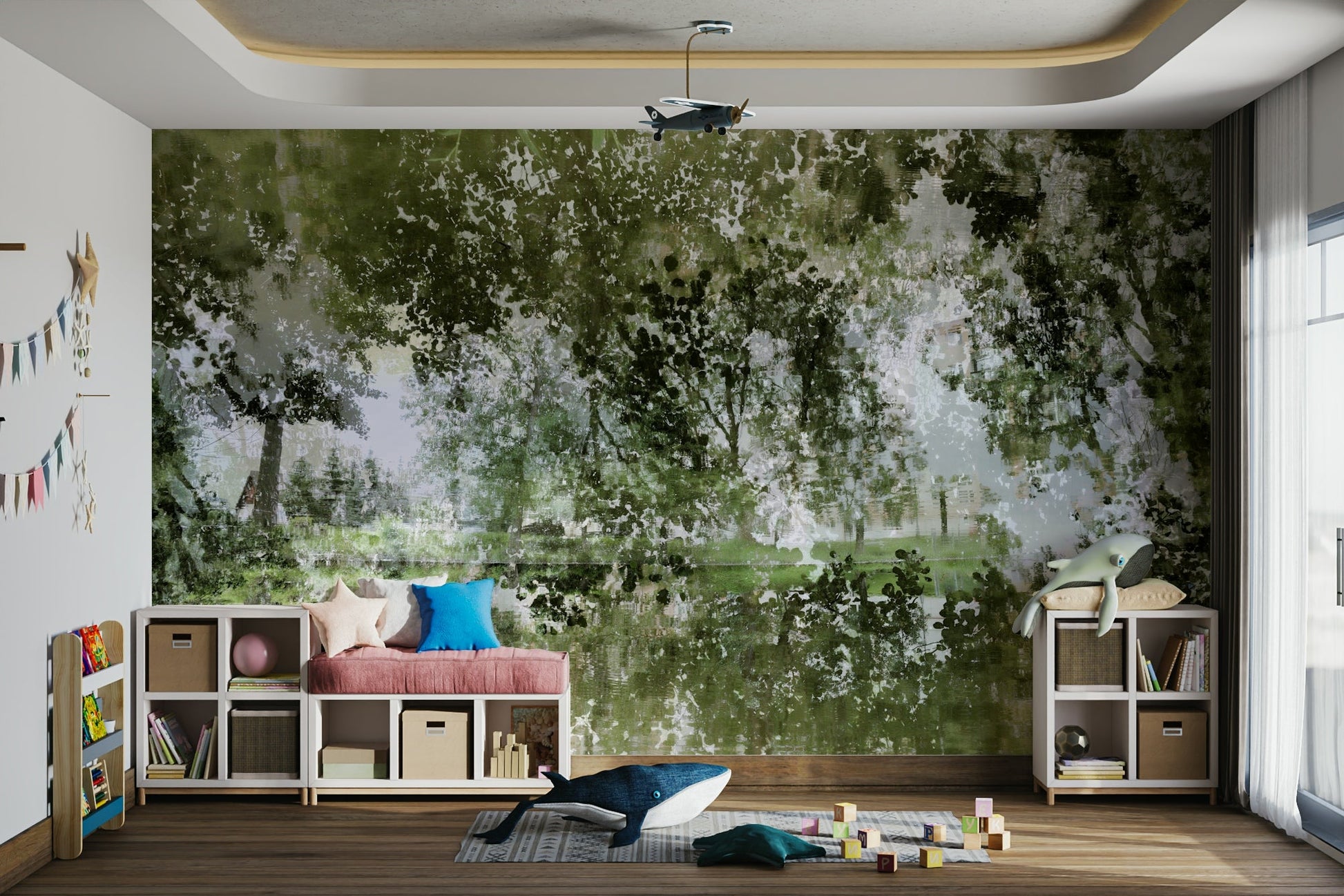 abstract nature-themed wall decor

