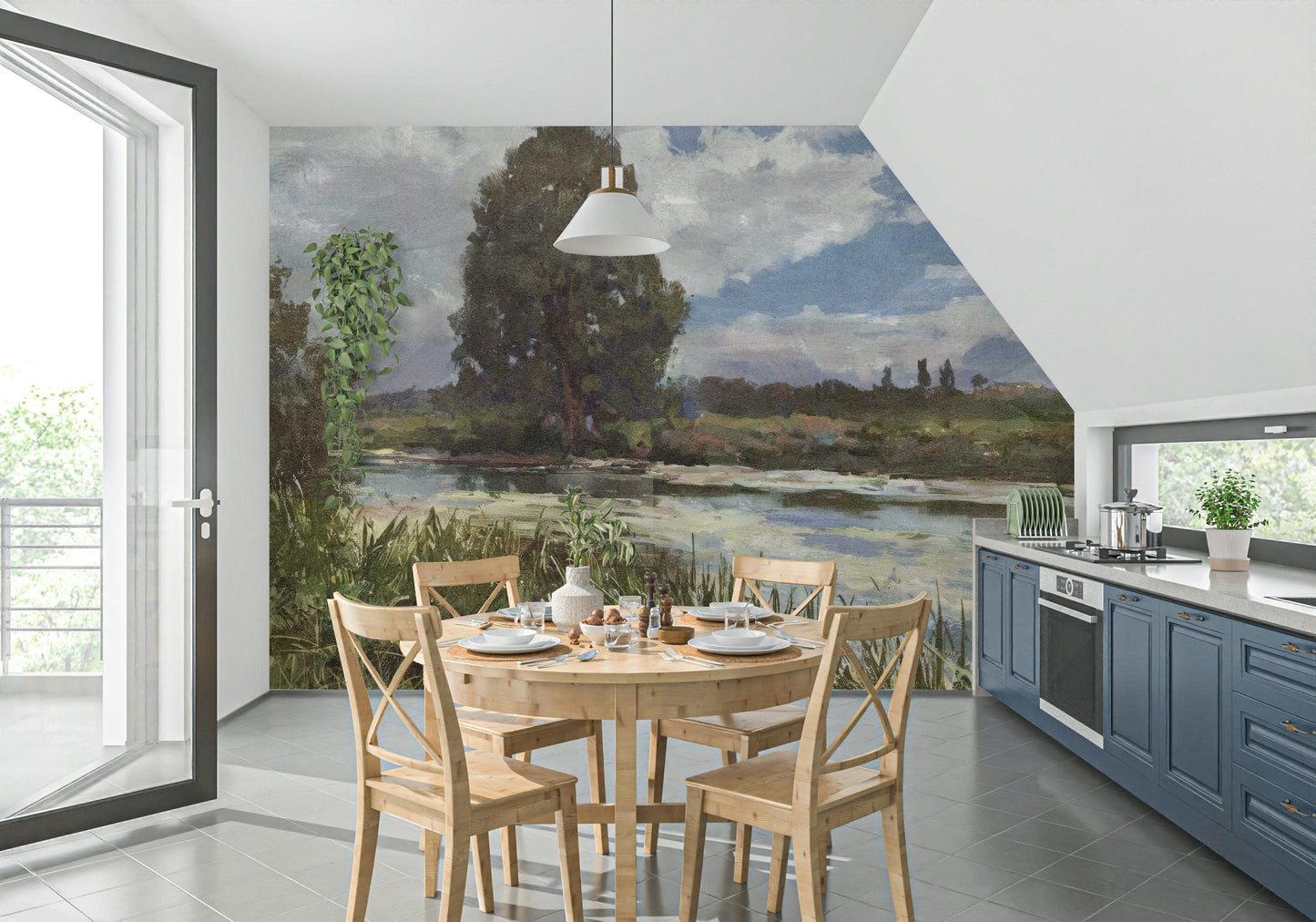 Riverbank Reverie Wall Mural -2834889