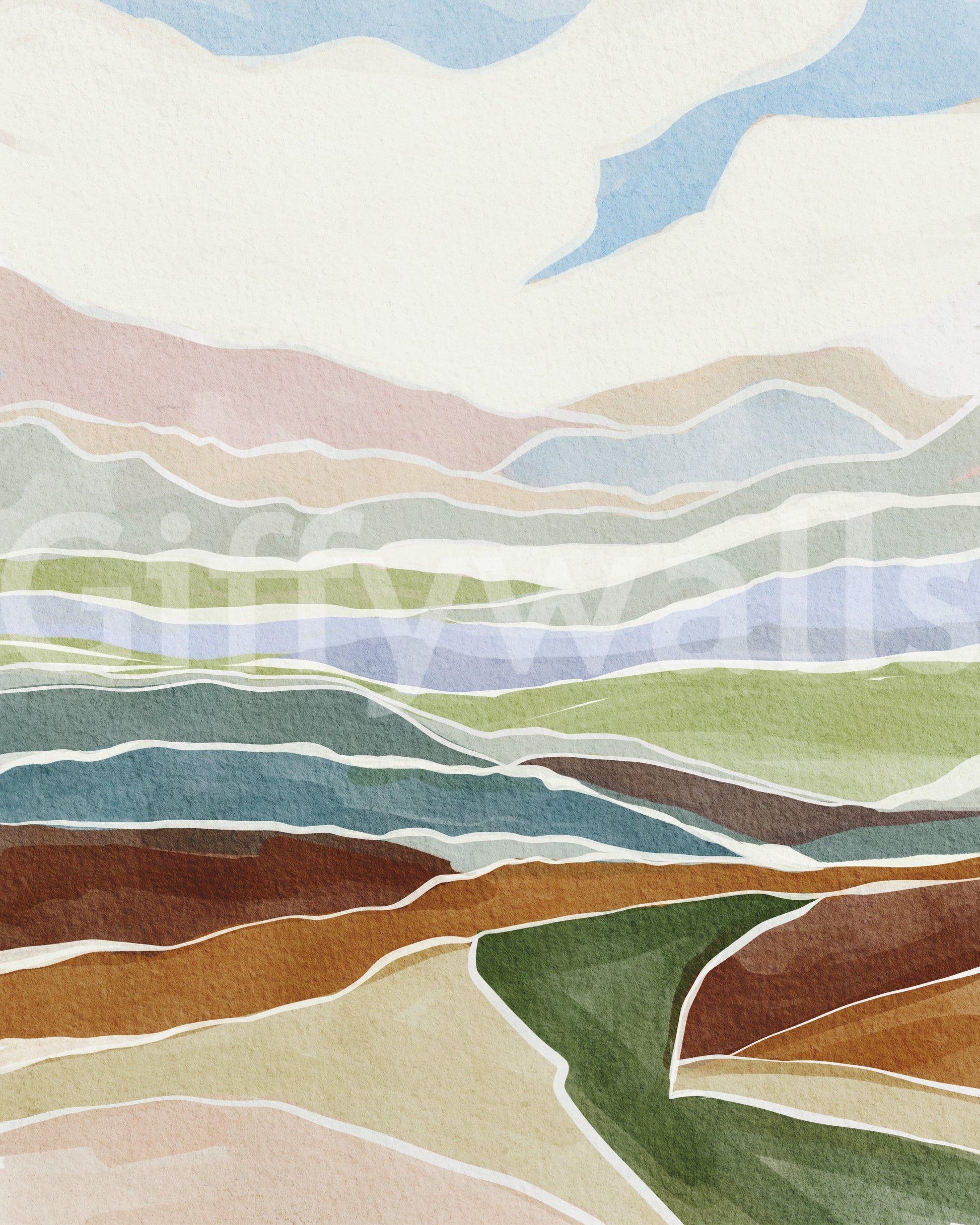 Subtle painterly wallpaper

