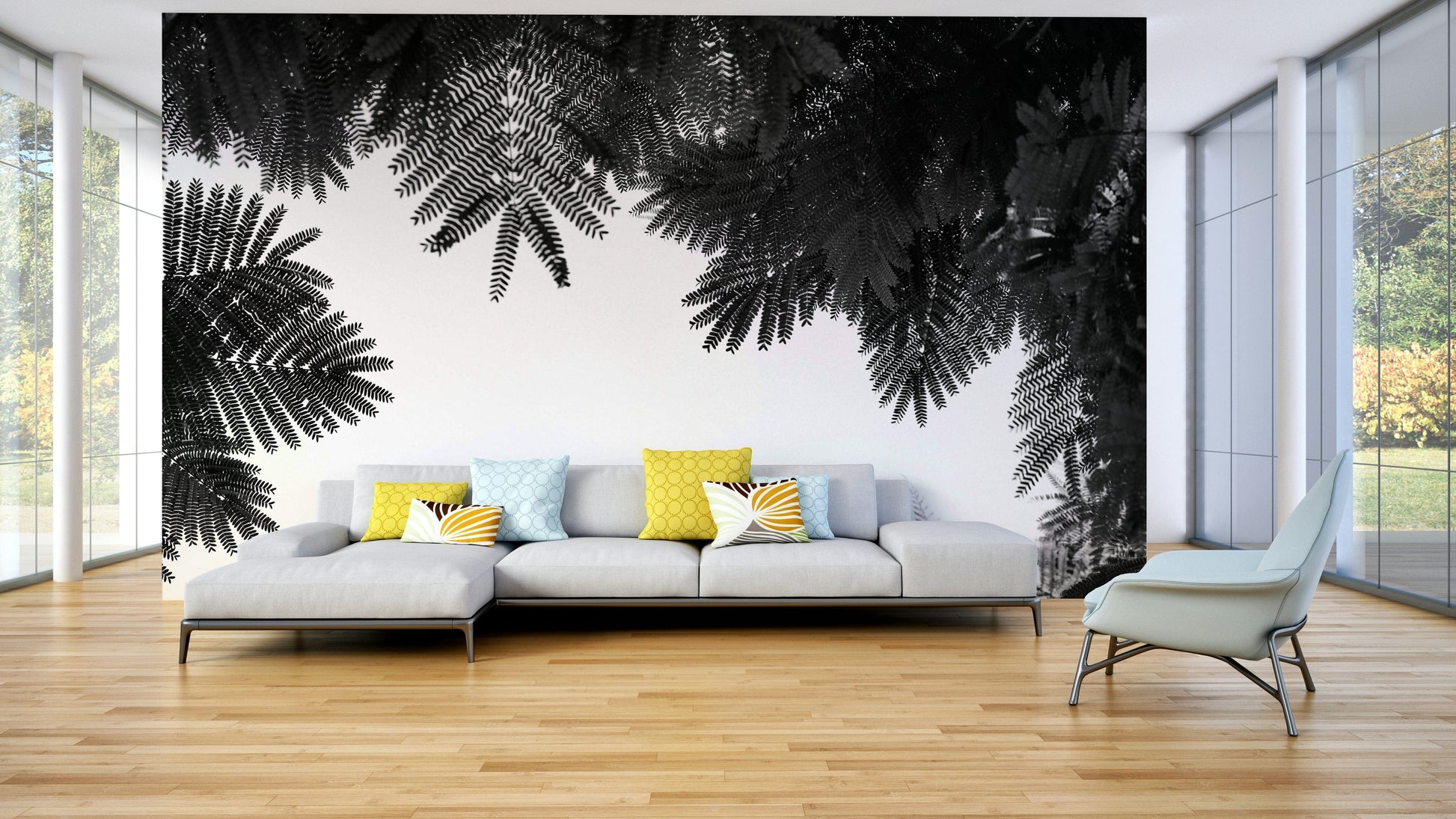 A serene tree top view wall mural for your decor.

