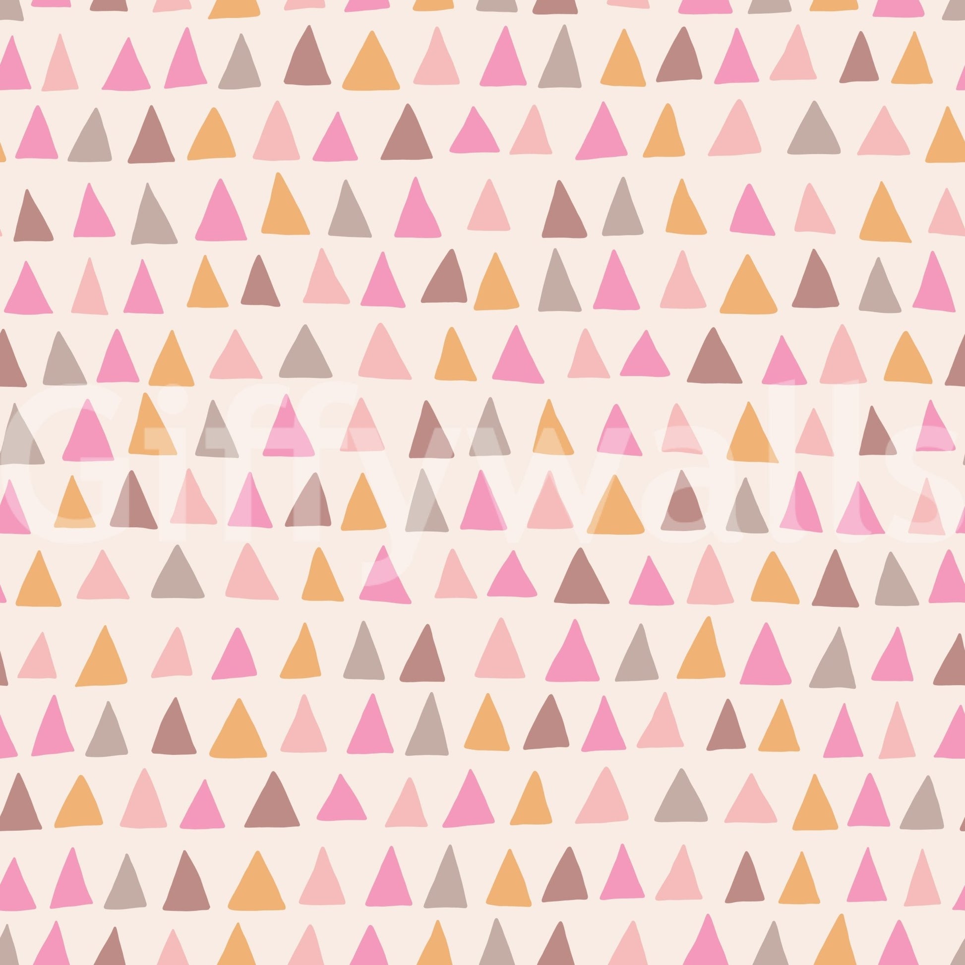 Multicolor triangle design with blush and soft pink shades.

