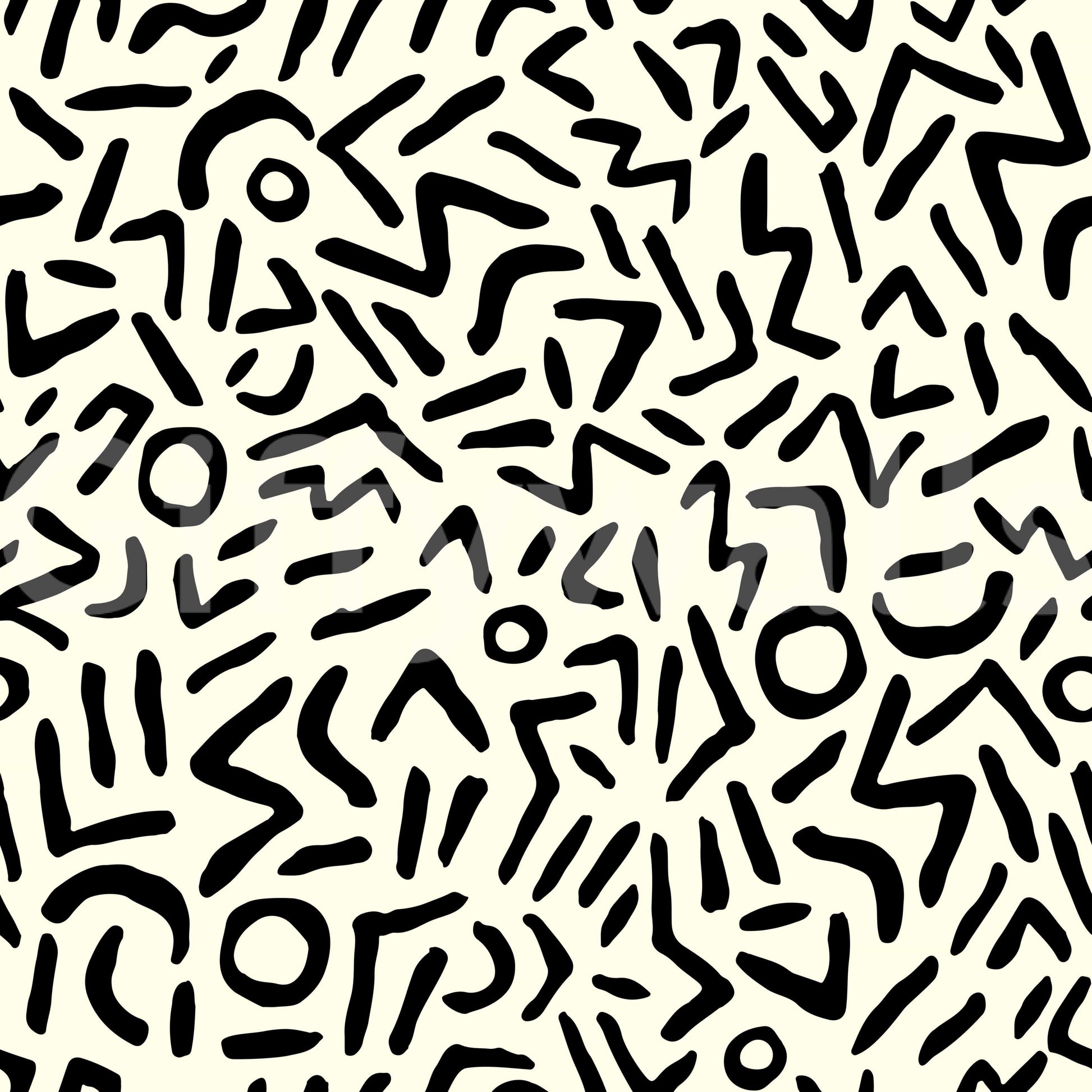 A seamless pattern of abstract shapes on a wall

