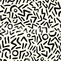 A seamless pattern of abstract shapes on a wall

