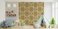 Southwestern style wallpaper, simple bold Tribal Foliage lines.