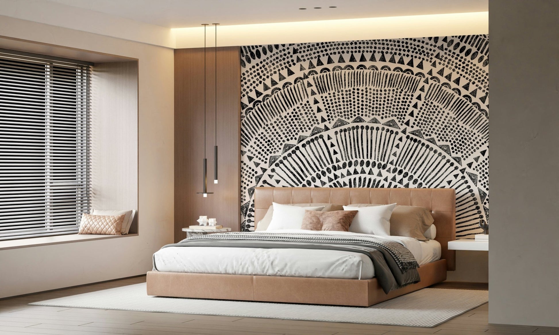 Tribal Half Sun Wall Mural