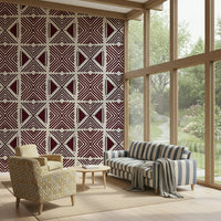 Tribal Wine Motif decorative wall mural; ancient symbols in a modern, elegant style.