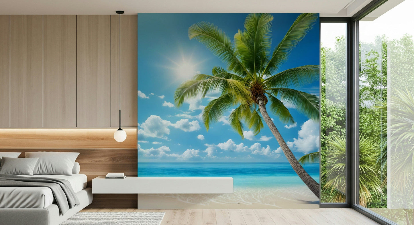 Nursery reading corner with gentle beach mural, soft color waves, soothing coastal wall decor