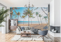 Tropical Beach Scene Wall Mural