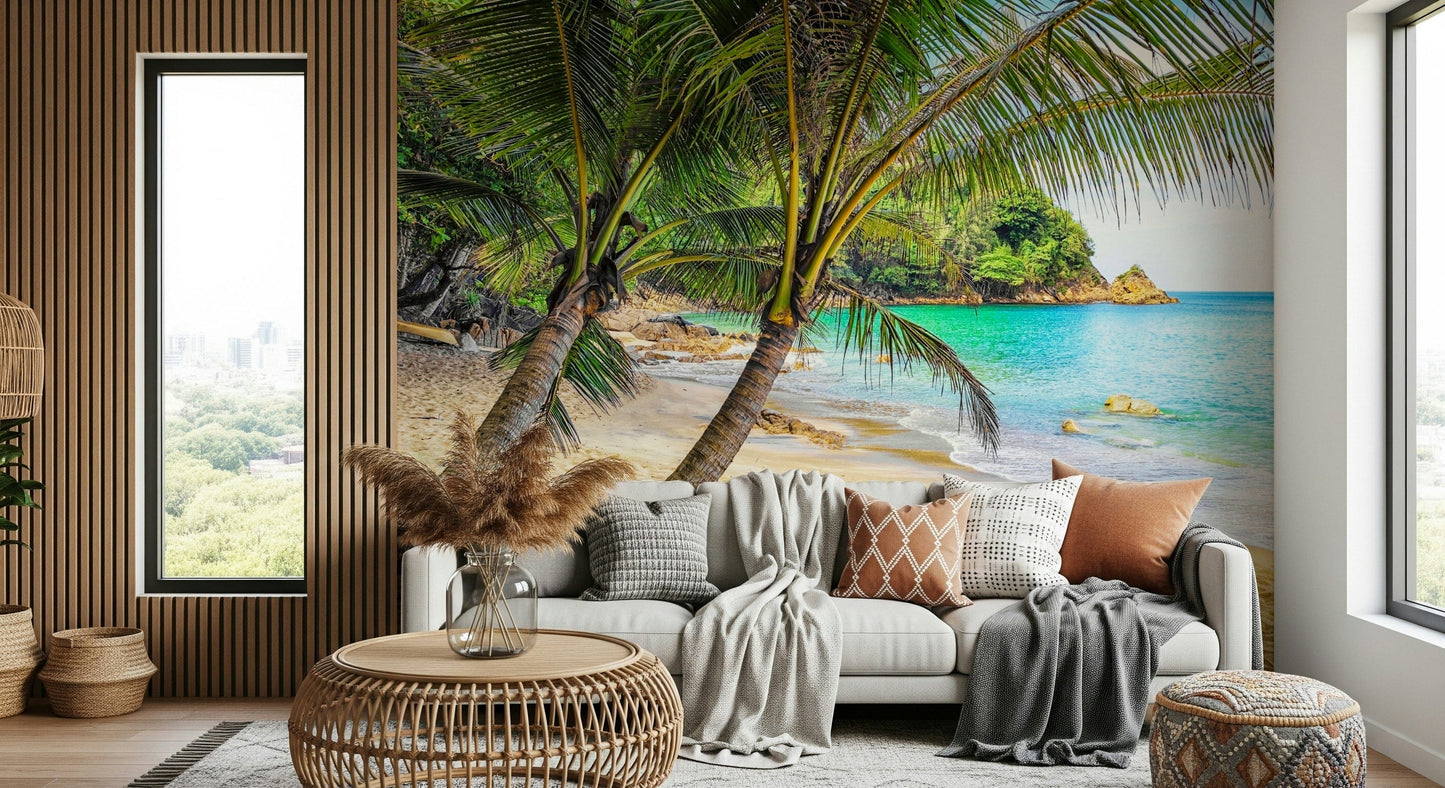 Tropical Beach Escape Wall Mural