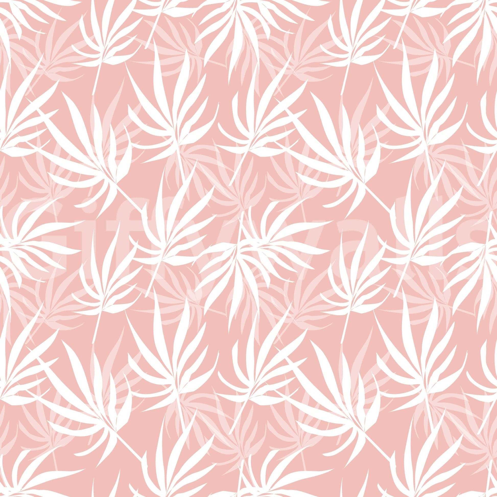 Seamless blush leaf wallpaper sample view
