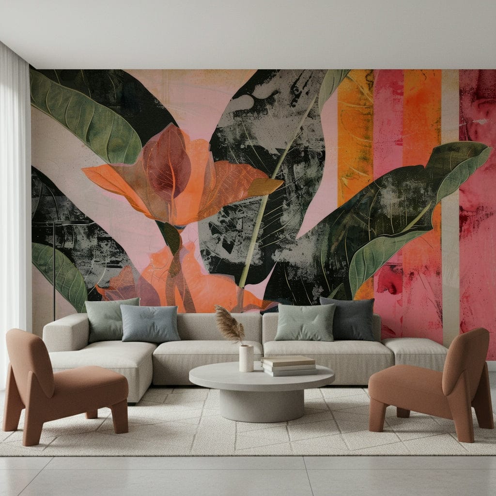 A classic jungle theme wallpaper for walls.

