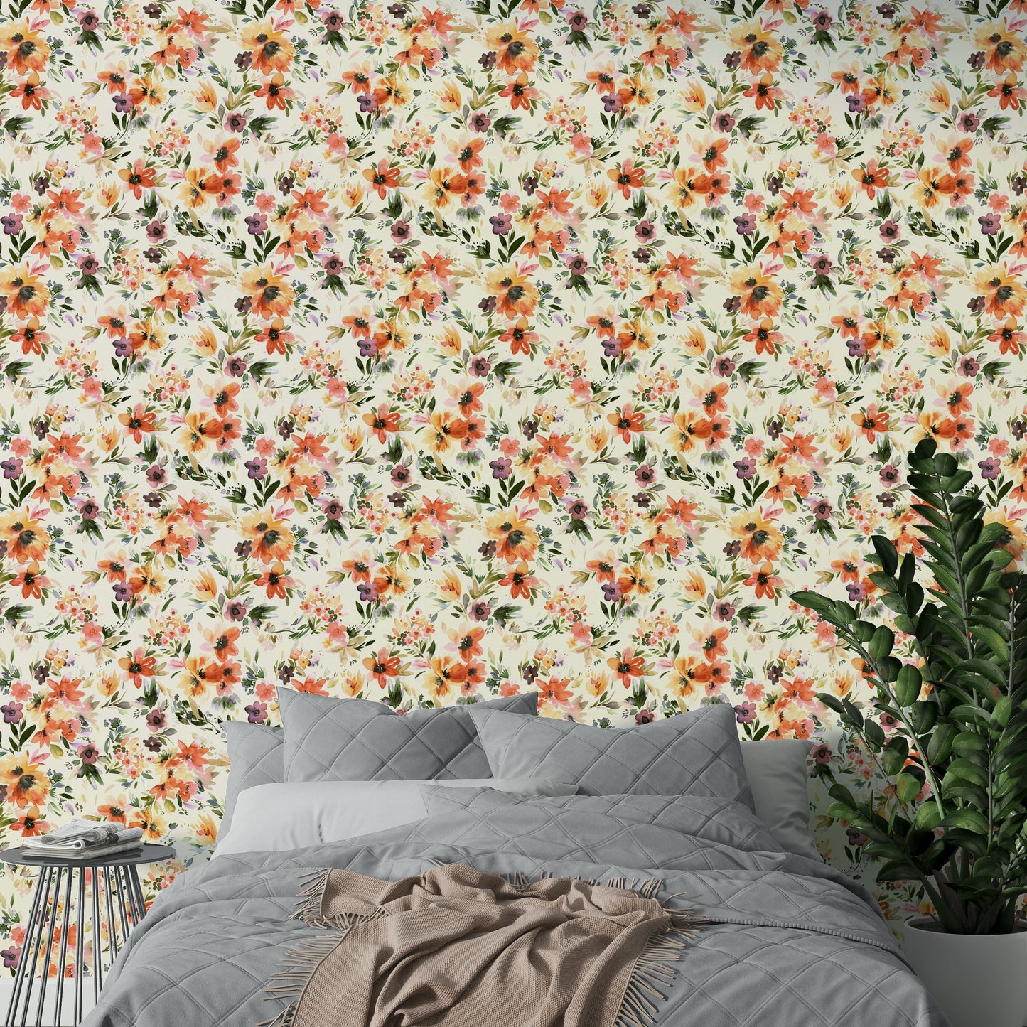 Tropical floral wallpaper perfect for a lively room makeover

