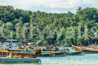 Amsterdam Twilight mural, city lights by the canal with coastal sea wallpaper feeling and nature calm