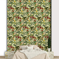 Detailed leafy foliage wall mural

