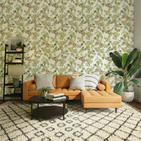 Green leafy jungle wallpaper with tropical vibe


