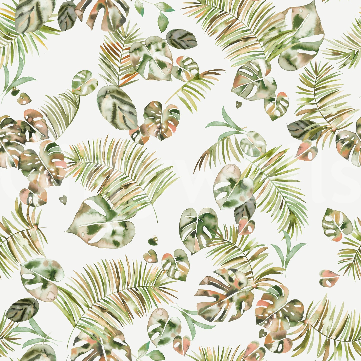 Jungle Tropical Leaves Wallpaper⁠